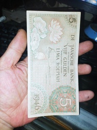 BARANG TERLARIS !!! Bl2600 Uang Kuno 5 Gulden Federal tahun 1946 Bekas