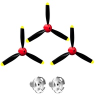 LEAMBE 3 Sets of 3-Blade Propeller Spare RC Plane Propellers Compatible with P51 Mustang & P40 Warha