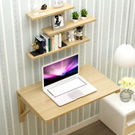 Solid wood folding table wall table dining table wall computer desk study table wall desk wall desk folding table