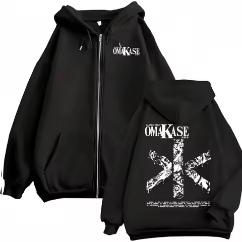 Alvaro Diaz Omakase Album 2026 Zipper Hoodies Men Women Hip Hop Pop Music Jacket Sweatshirts Bodywar