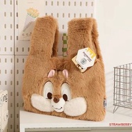 Disney Characters迪士尼聯名奇奇蒂蒂Chip n Dale大鼻鋼牙chip and Dale奇奇帝帝䓫䓫與蒂蒂花栗鼠小松鼠🐿️手提袋Shoulder Bag單肩包包手拎袋仔毛絨可愛柔軟