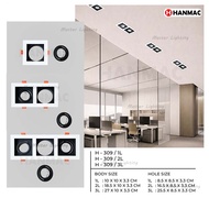 H309 inbow downlight lamp, embedded spotlight, box 1L 2L 3L fitting, mr16 housing, 1 lamp, 2 lamps, 