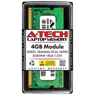 A-Tech 4GB RAM Replacement for Synology D3NS1866L-4G | DDR3/DDR3L 1866 MHz PC3L-14900 SODIMM Non-ECC
