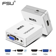 Mini VGA to HDMI Adapter VGA2HDMI Converter Connector with Audio for PC Laptop to HDTV Projector-大量現貨