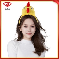Headband 3D Chick Chicken Helmet Costume Adult Animal Hair Accessory Hat Hairband Funny Birthday Dec