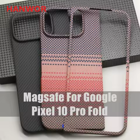 Magnetic Carbon Fiber Fold Case for Google Pixel 10 Pro Fold Luxury Aramid Fiber Magnetic Cover Pixe