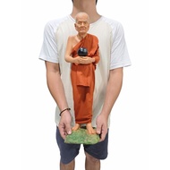 站立龙婆托蜡像供奉型金身 LP Thuad Wax Figure Bucha
