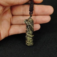 Brass Dragon Column Pendant Beautiful Economical Zodiac Dragon Auspicious Cloud Pendant Longteng Fou