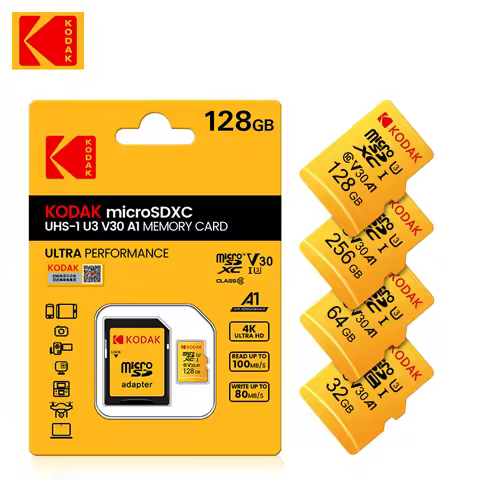 Kodak U3 Micro SD Card 32GB 64GB 128GB 256GB SDXC/SDHC Class 10 Flash Memory Cards 32gb Microsd for 