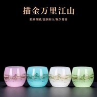 Thousand Miles of Rivers and Mountains Goat Fat Jade Tea Cup Personal Use Master Grade Cup National 