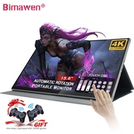 Bimawen 15.6 Inch Portable 4k Touch Screen Monitor For AP Syst Hdr Uhd Gaming Type-c Ips Display With Baery 10000 mAh