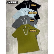 JN-FASHION || WOMEN'S TOP WITH ZIPPER COLLAR WITH BRUCADE LIST 7751