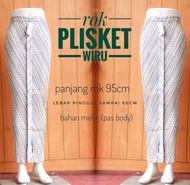 rok plisket jarik wiru kecil putih