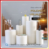 Booth Gift Display Shelf Goods Display Rack Folding Exhibition Booth Wedding Cylindrical Window