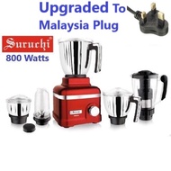 Suruchi Blender Elantra 800 Watts-5 Jars /Made in India/ORIGINAL with ISI Code Mixer Grinder/Malaysi
