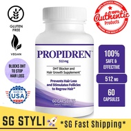 Propidren DHT Blocker with Saw Palmetto Hair Growth Supplement 60 Caps Exp 04/2027 *2-3 Days Deliver