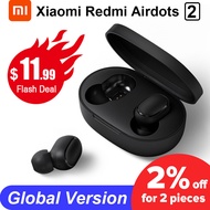 Global Xiaomi Redmi Airdots 2 TWS Wireless Earphone Stereo bass Earbuds Voice Control BT 5.0 Noise Reduction Tap AI Control