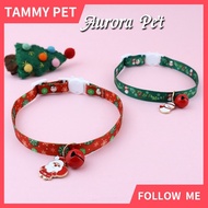 SG Shipment Christmas style pet collar cat collar pet collar cat collar with bell luxury dog collar 
