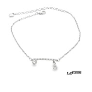 Silver Diamond Zircon Fiver Bracelet