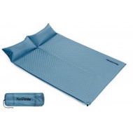 NatureHike 雙人自動充氣睡墊帶枕 (NH18Q010-D) | 戶外露營帳篷氣墊加寬加厚充氣床墊 - 湖水藍