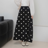 Kimmame - กระโปรง รุ่น Polka Dot Sprinkle Satin Skirt 2 สี