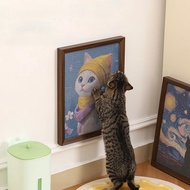 Cat Bed, Cat House, Cat Scratcher, Decorative Painting with Frame Cat House