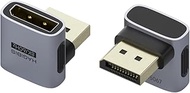 Hagibis DisplayPort Adapter 2 Pack, 8K@60Hz 4K@240Hz Right Angle 90 Degree Male to Female Display Po