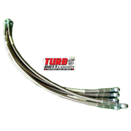 TURBODOTTCOMM STEEL BRAIDED TEFLON OIL FEED HOSE & COUPLING ASSY EXORA CFE TURBO - 20' X 1/4 - PAIP 