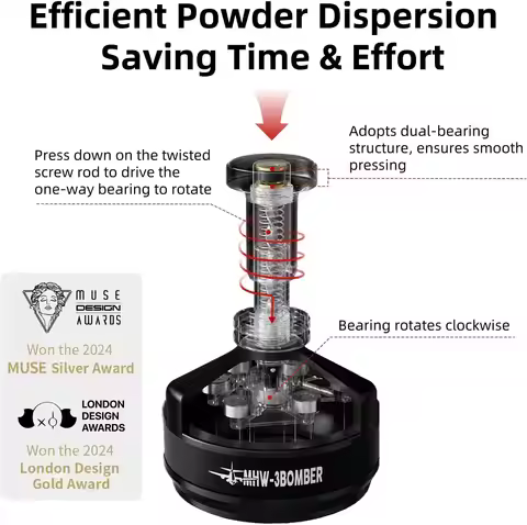 58mm Rotary WDT Tools , 0.25MM 14 Needles Espresso Distribution Tool with Magnetic Base, Espresso St