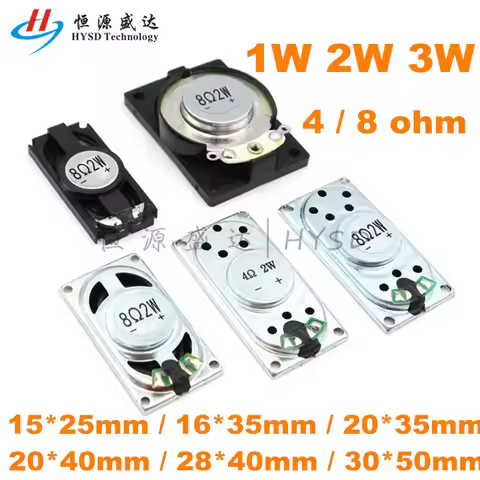 2PCS Notebook Speaker Horn 2W 3W 4R 8R 1635 2035 2040 Loud speaker 8 ohm 4 ohm 3 2 Watt 16*35mm 20*3