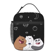 We Bare Bears Insulated Lunch Bag Reusable Lunch Box Bag Thermal Bag Suitable For Adults Children