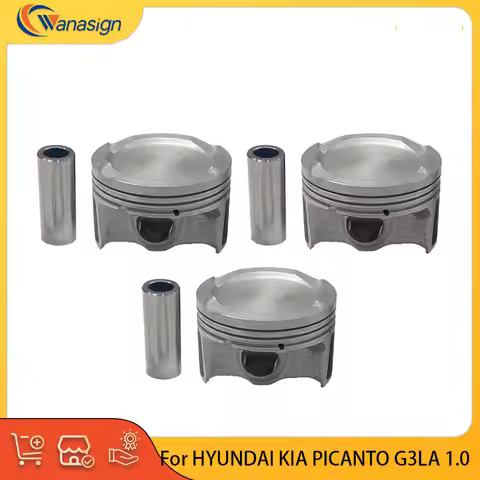 Engine Parts Piston & Rings Set Fit 1.0 L L3 Gas G3LA For HYUNDAI KIA PICANTO 1.0L 23041-04000