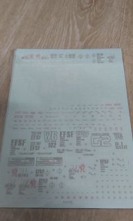 PG 1/60 高達紅渣古水貼