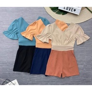Ladies slim jumpsuits bevogue 甜美收腰超显瘦连体裤