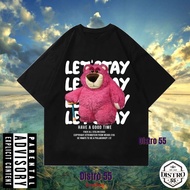 Kaos LOTSO BLACK OVERSIZE TE / LET'STAY / OVERSIZE TSHIRT / OVERSIZE CUT MODEL