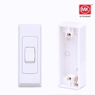 MK logic plus architrave light switch 1 gang mini small & surface mounting box