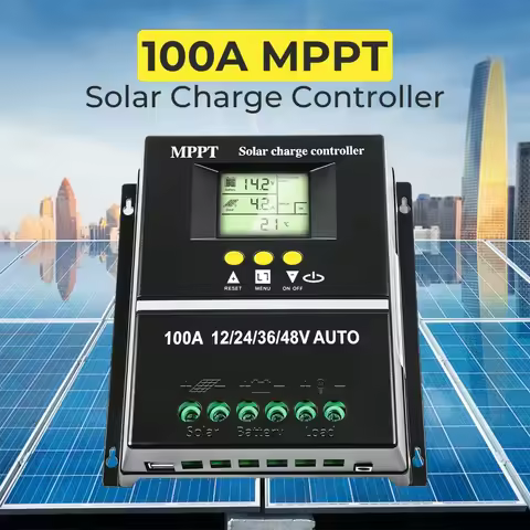(US Stock 2-5 Days) AeternaSol 100A MPPT Solar Charge Controller 12V 24V 36V 48V Auto 3-Stage 160V P