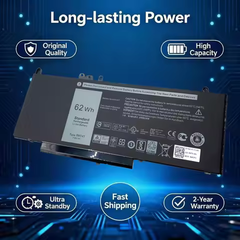 New 6MT4T 7.6V 62Wh Laptop Battery For DELL Latitude E5470 E5570 M3510 15.6" Sereis TXF9M 79VRK 07V6