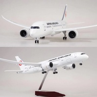 JAL Japan Airlines Boeing 787 Dreamliner Aircraft Model with LED Light High Quality Display Model