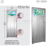 Wing King Door Eco Pintu Kaca Kusen Galvalume Kamar mandi Toilet