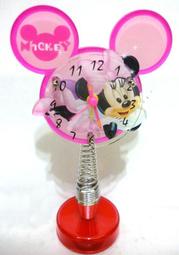 米老鼠 米奇 米妮Mickey Mouse Minnie Mouse 時鐘 鬧鐘 粉紅色 紅色 立體造型鐘 搖擺鐘