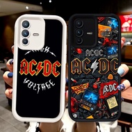 N62 ACDC Band Black White Silicone Casing for VIVO V23 V23E Y200 Y75 5G Case