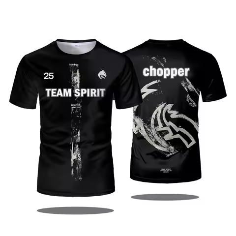 Team Spirit 2025 CS2 Esports Uniforms Family Matching Sports Tops Donk T-Shirts CSGO Game Training C
