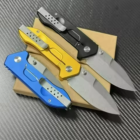 Extre rat pocket Folding Knife N690 steel blade titanium Handle edc multitool knives utility outdoor