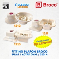 Ceiling Light FittingBroco - ROUND 1212 OVAL SQUARE/ 1211 SQUARE/ 1210 E27 Base Fitting Housing