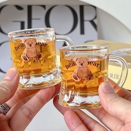 9.11 Cute Bear Shochu Glass Mini Handle White Wine Glass Sip Glass Spirit Glass Fruit Wine Glass Hou