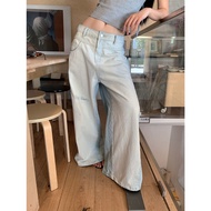 Women's Jeans Wide Leg Low Waist Personality Loose Form Street Women's Jeans Low Waist Personality J