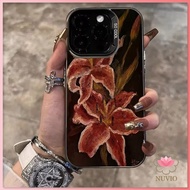 Retro Beautiful Lily Flower Printed Phone Case for iPhone 11 12 13 14 15 16 Pro Max 16E X XS XR 7 8 