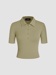 Cider Polo Solid Short Sleeve Tee
