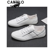 KY/🏅Cartelo Crocodile（CARTELO）Summer New Canvas Shoes Men's Korean-Style Versatile Casual Shoes Youth Lace-up Ice Silk C